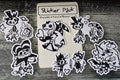 Blitzø doodles 3" sticker pack (Helluva Boss inspired)