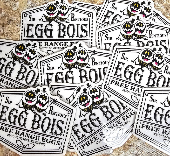Egg Bois stickers 2.5" (Hazbin Hotel Inspired)