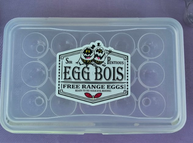 Egg Bois stickers 2.5" (Hazbin Hotel Inspired)