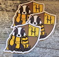 Hufflepuff Cute & Loyal badger 3" sticker