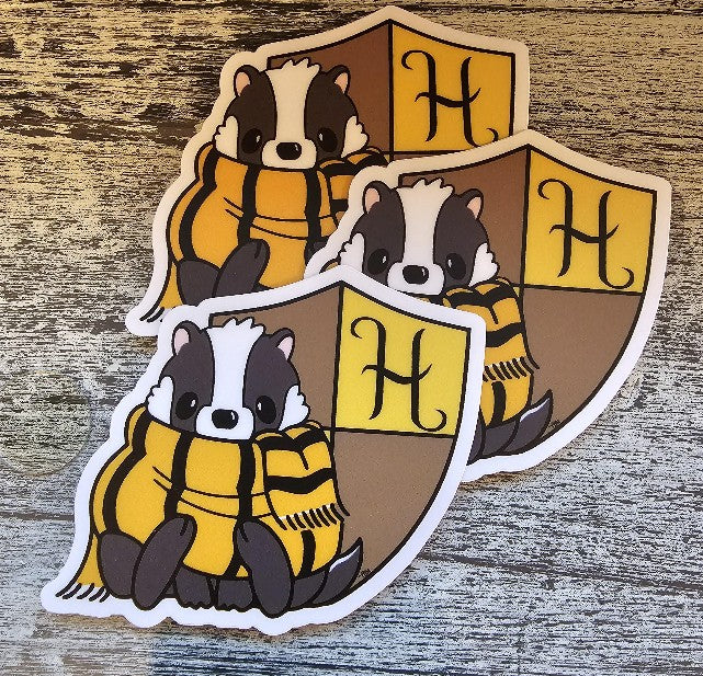 Hufflepuff Cute & Loyal badger 3" sticker