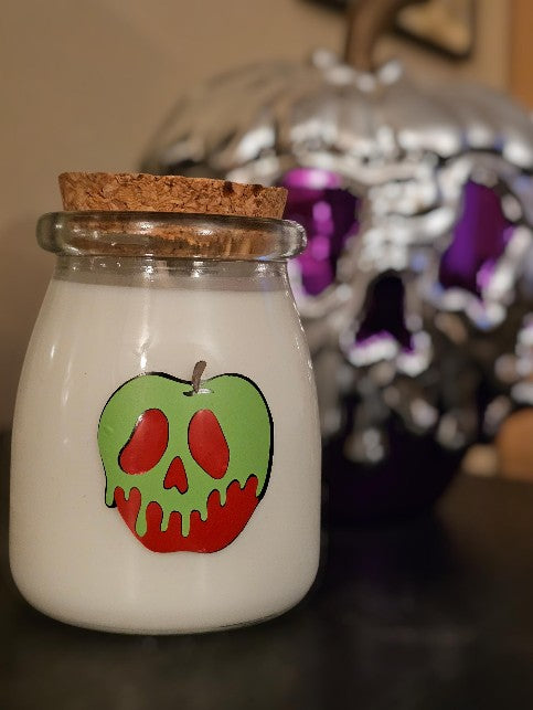 Evil Queen's poison apple 5oz soy wax candle, hand-poured