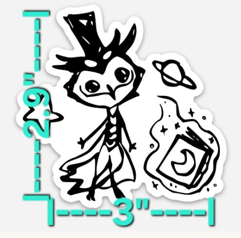 Blitzø doodles 3" sticker pack (Helluva Boss inspired)