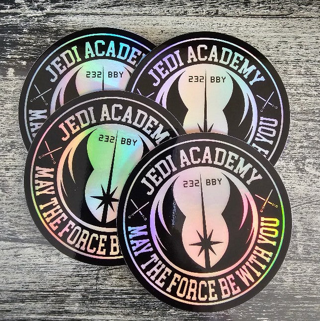 Jedi Academy 3" holographic sticker
