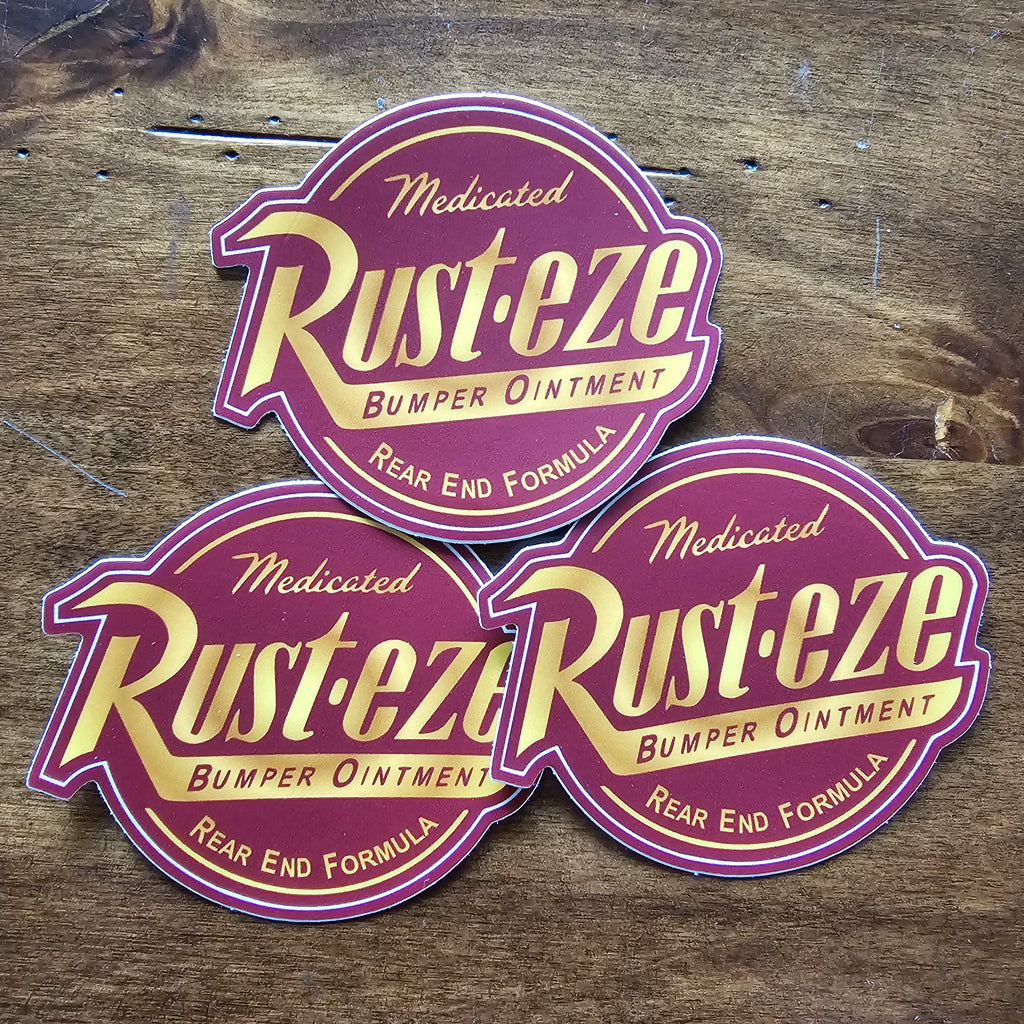 Rust-eze Bumper Ointment Sticker – Cars Inspired Racing Sticker